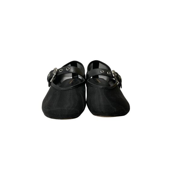 Reformation 'Bethany' Black Ballet Flat Size 5.5 - Picture 4 of 5